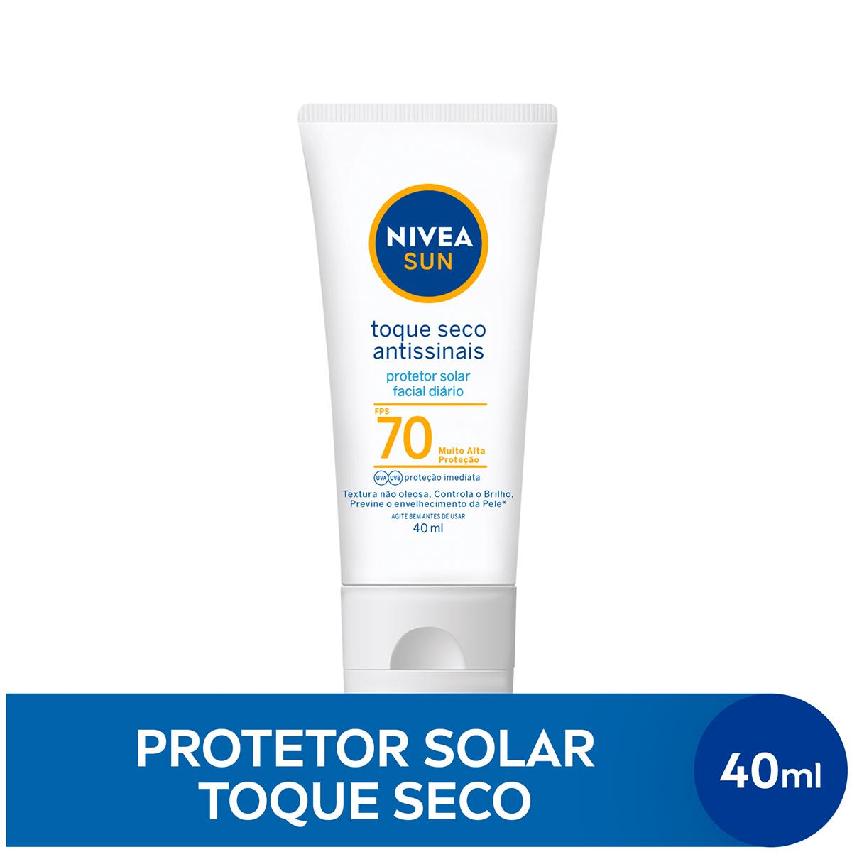 Nivea Sun Toque Seco Antissinais FPS 70 - Protetor Solar Facial 40ml - 2