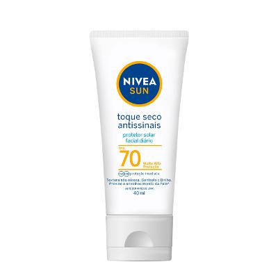 Nivea Sun Toque Seco Antissinais FPS 70 - Protetor Solar Facial 40ml