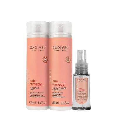Kit Cadiveu Essentials Hair Remedy Shampoo Condicionador Oil (3 produtos)