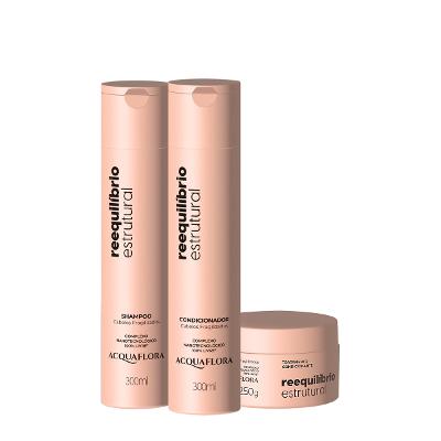 Kit Acquaflora Reequilíbrio Estrutural Home Care (3 produtos)