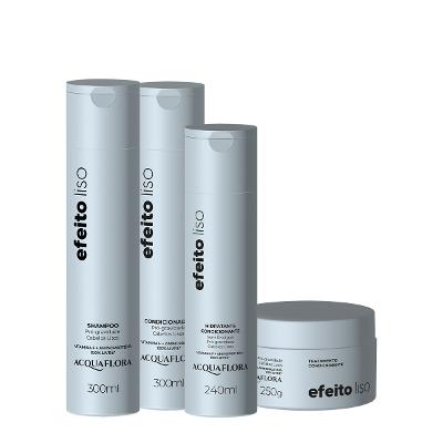 Kit Acquaflora Efeito Liso Hair Care Total (4 produtos)
