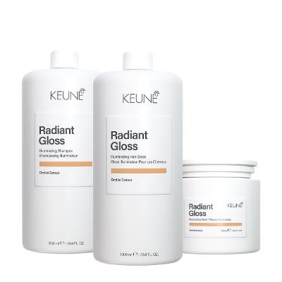 Kit Keune Radiant Gloss Salon Total (3 produtos)