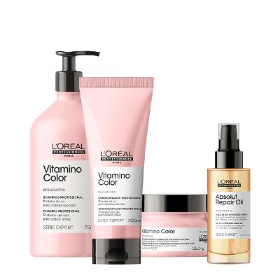 Kit L'Oréal Professionnel Vitamino Color Home Care Oil 90 (4 produtos)