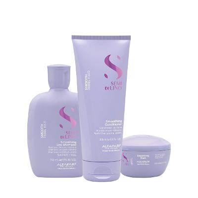Kit Alfaparf Semi di Lino Smooth - Cabelos Alinhados e Sedosos  (2 produtos)