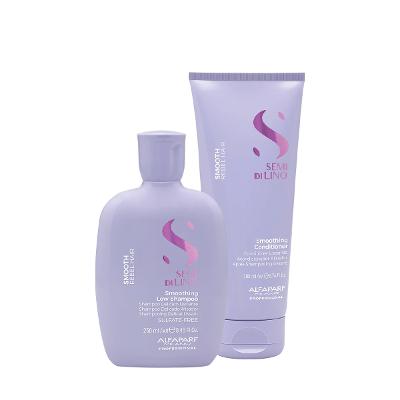 Kit Alfaparf Semi di Lino Smooth - Controle do Frizz (2 produtos)