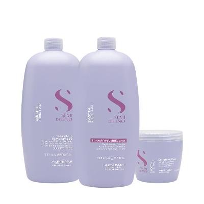 Kit Alfaparf Semi di Lino Smooth - Rotina Profissional Anti-Frizz (3 produtos)