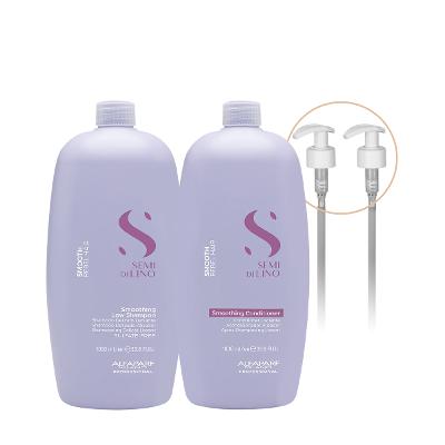 Kit Alfaparf Semi di Lino Smooth - Alinhamento e Maciez Duradouras (4 produtos)