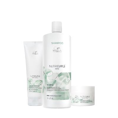 Kit Wella Professionals NutriCurls - Cuidado Essencial para Cachos (3 produtos)