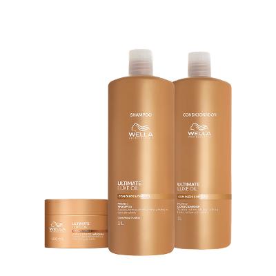 Kit Wella Professionals Ultimate Luxe Oil Salon Máscara (3 produtos)