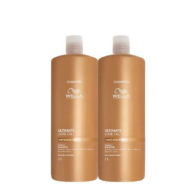 Kit Wella Professionals Ultimate Luxe Oil Shampoo 1L (2 produtos)