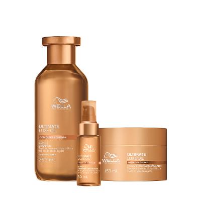 Kit Wella Professionals Ultimate Luxe Oil Shampoo Máscara Óleo (3 produtos)