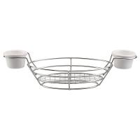 Cesta Oval Dynasty Fry em Aço Inox com 2 Molheiras - Prata - 1