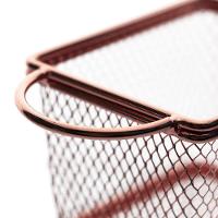 Mini Cesta Retangular Dynasty em Aço Inox com Molheira - Rosé - 5