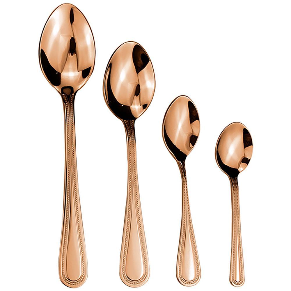 Faqueiro 48 Peças Fracalanza Pearl em Aço Inox - Cobre - 2