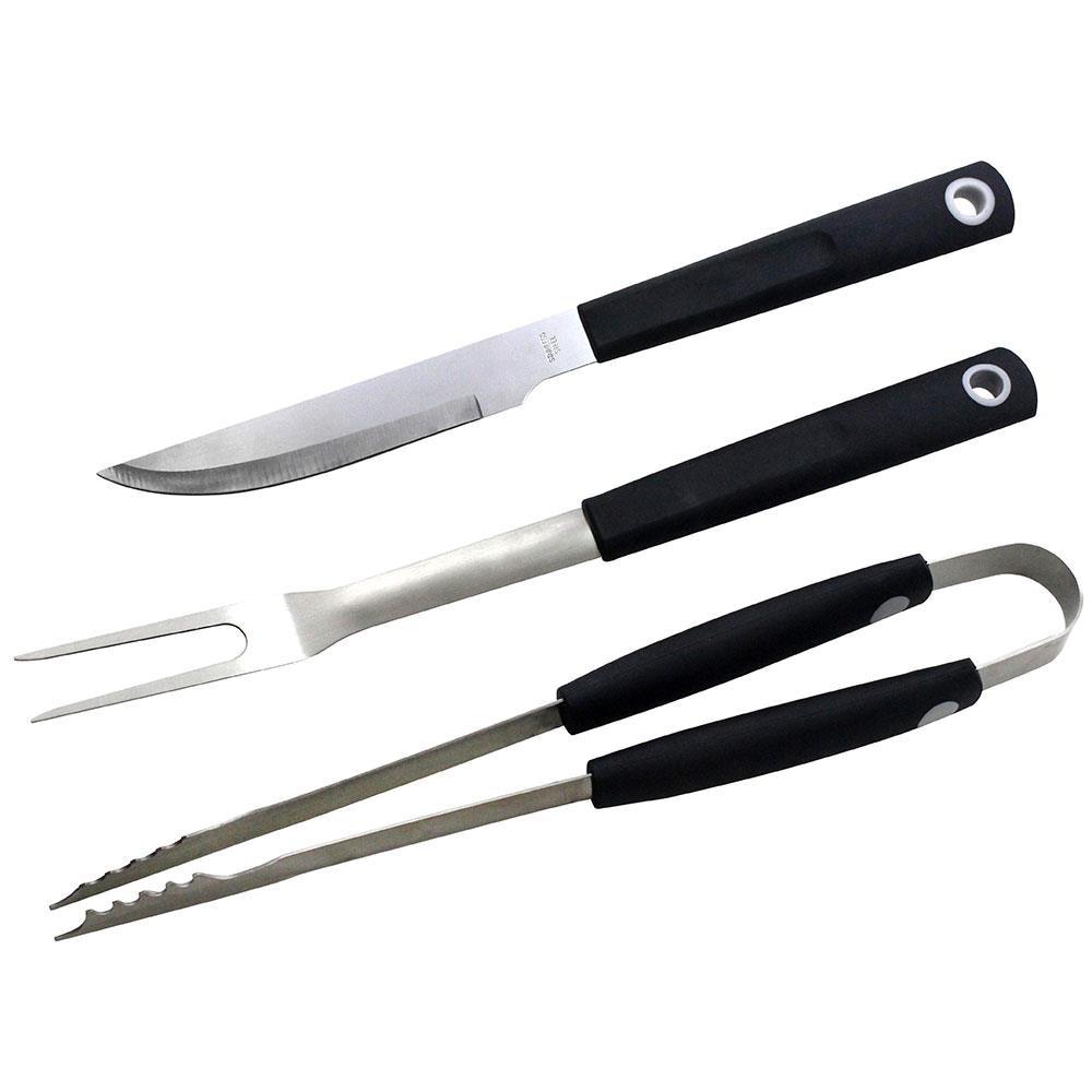 Conjunto para Churrasco Dynasty em Aço Inox - 3 Peças - 1