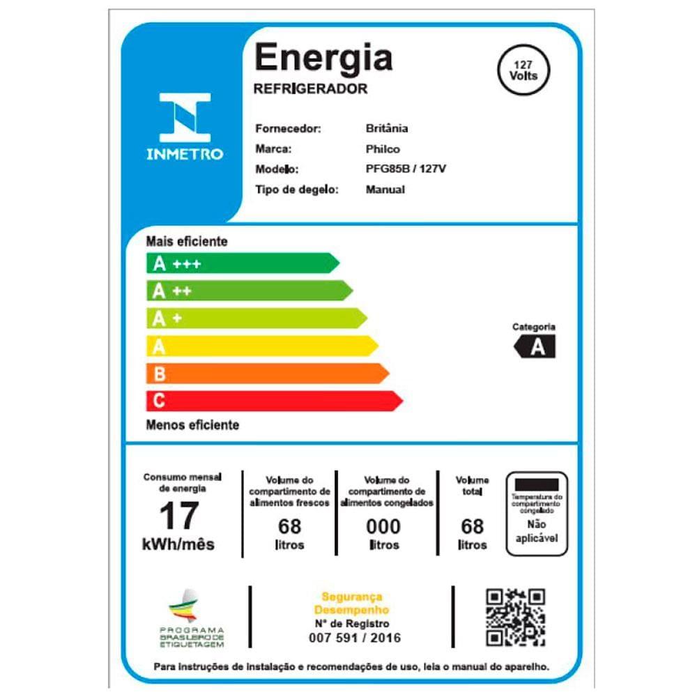 Frigobar Philco PFG85B com Controle de Temperatura e Porta Reversível – Branco - 5