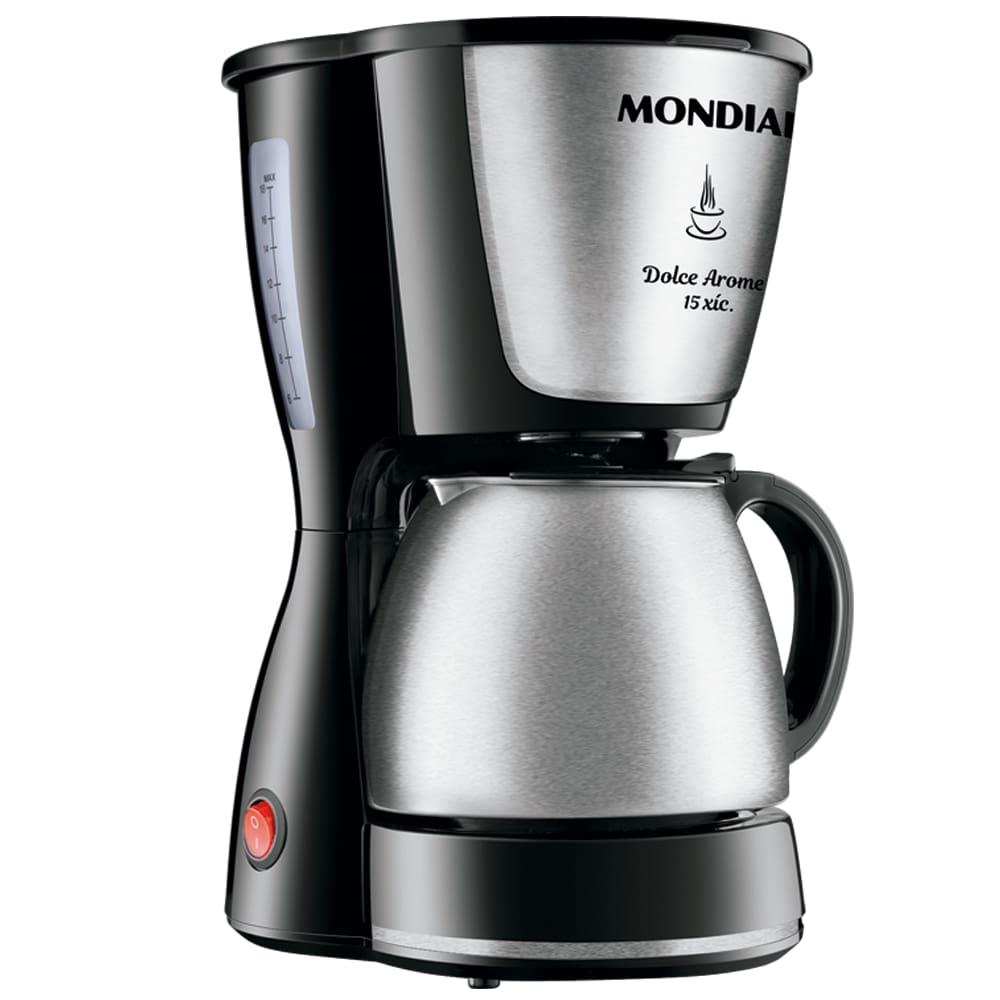 Cafeteira Elétrica Mondial Dolce Arome Thermo Inox C-34 15 Xícaras – Preta e Inox - 1