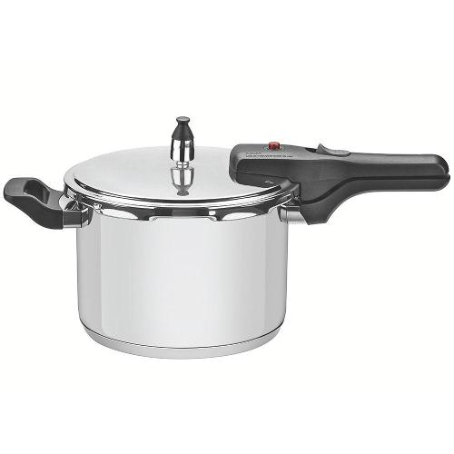 Panela de Pressão 6L Tramontina Brava em Aço Inox com Fundo Triplo