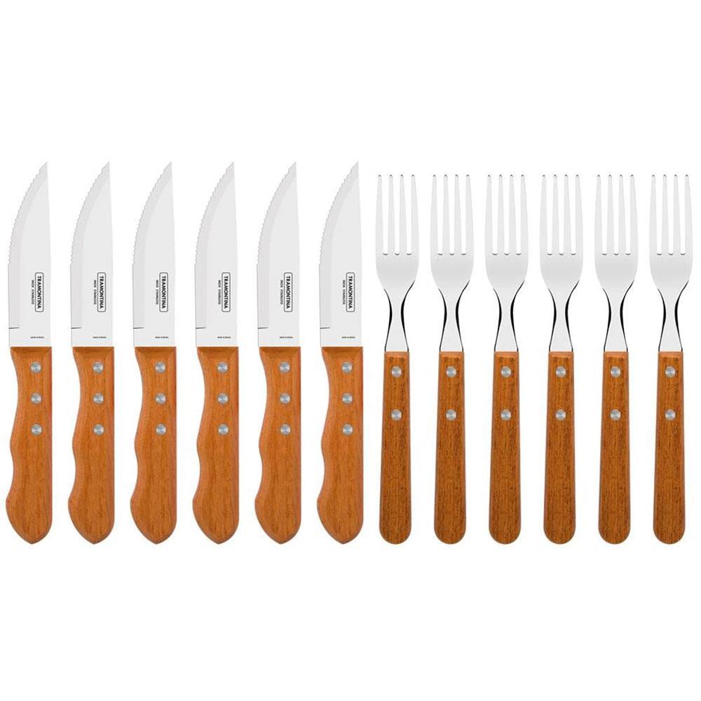 Conjunto para Churrasco Tramontina Dynamic em Aço Inox e Madeira – 12 Peças - 2