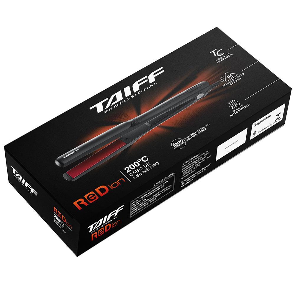 Chapinha | Prancha Taiff Red Ion 200°C Preto/Vermelho - Bivolt - 4