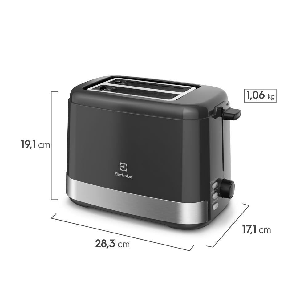 Torradeira Electrolux Efficient ETS10 - Granite Gray - 8