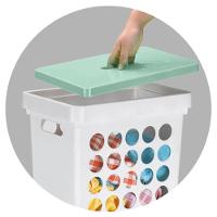 Cesto de Roupas Retangular com Tampa Arthi em Plástico – 43 L - 2