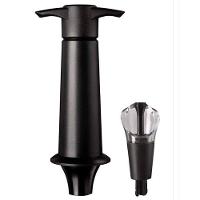 Conjunto Bomba a Vácuo Vacu Vin Wine Bar Pro em Aço Inox/ABS com 1 Tampa - Preto - 1