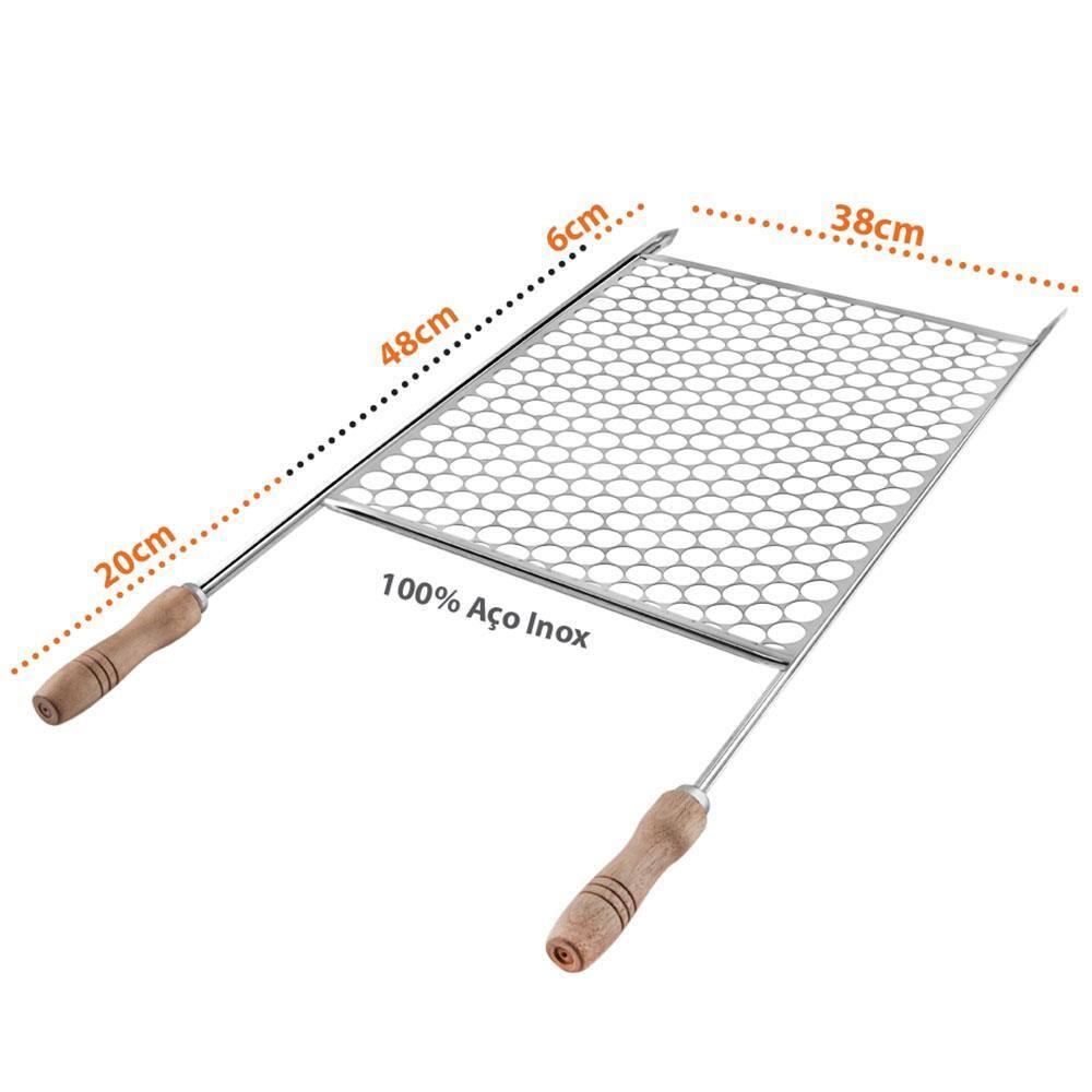 Grelha Moeda Utimil em Aço Inox - 48 x 38 cm - 3