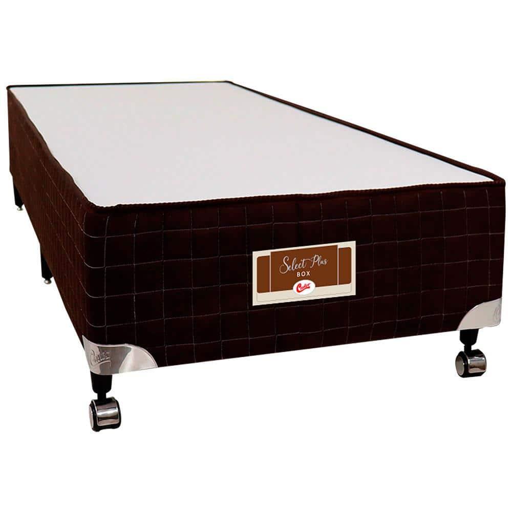 Base Box de Solteiro Castor Sellect P com Revestimento em Tecido Suede 40x88x188cm - Marrom - 1