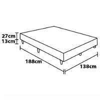Base Box de Casal Castor New Alfa com Revestimento em Tecido Poliéster 40x138x188cm - Cinza - 2