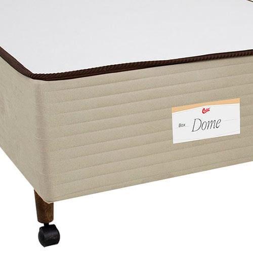 Base Box de Solteiro Castor Dome com Revestimento em Tecido Suede 40x88x188cm - Bege - 4