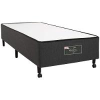 Base Box de Solteiro Castor New Alfa com Revestimento em Tecido Poliéster 40x88x188cm - Cinza - 1