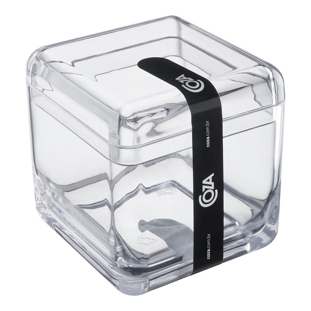 Porta Algodão Cotonetes Coza Cube Cristal - 1