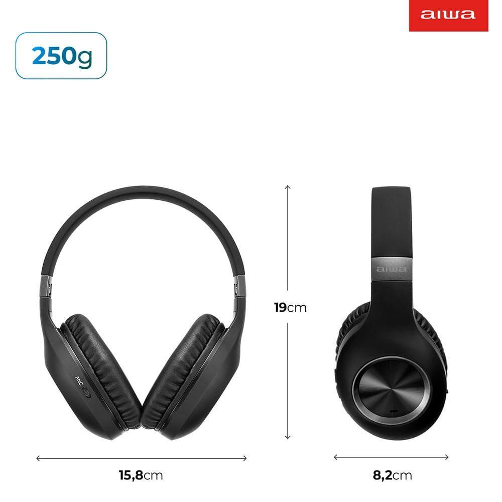 Headphone Aiwa AWS-HP-02-B – Preto - 8