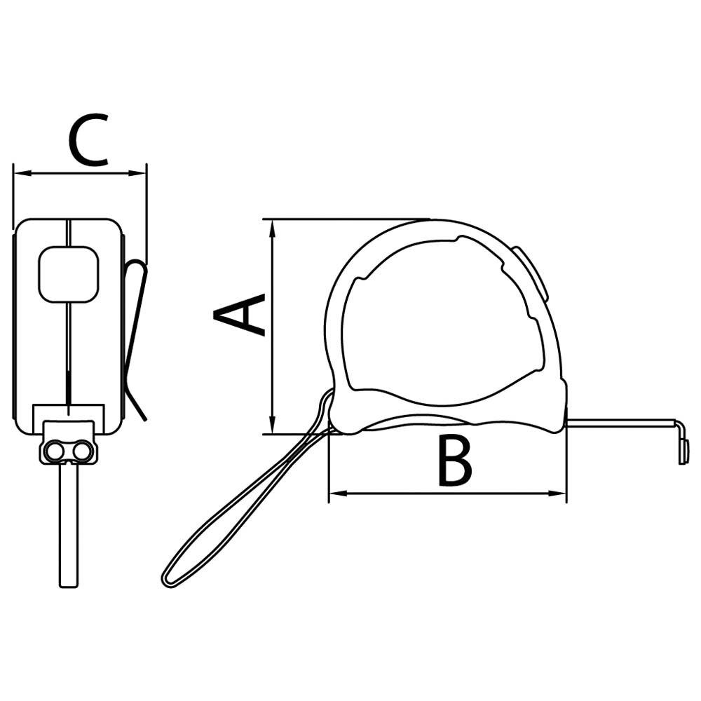 Trena Profissional Tramontina com 5 Metros - Preto - 2
