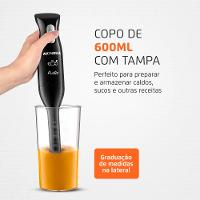 Mixer Mondial Pratic M-15-B 2 em 1 com Copo Medidor Preto – 200 W - 5