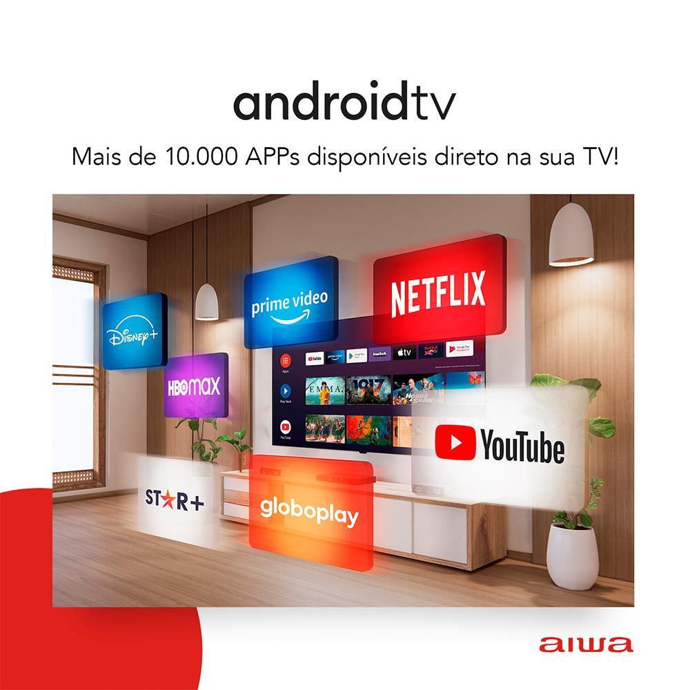 Smart TV 32" Aiwa HD AWS-TV-32-BL-02-A Android, Comando de Voz, Dolby Audio, HDR10, Borda Ultrafina - 8