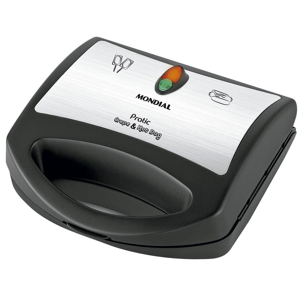 Crepeira Pratic Crepe & Hot Dog Mondial CP-01 Prepara 6 Crepes com 850W de Potência - Preta - 2