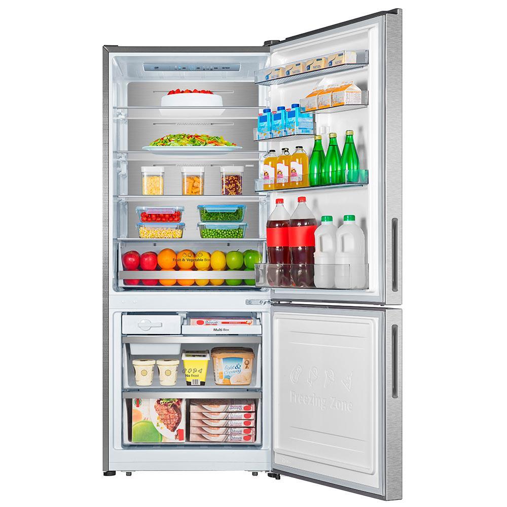 Geladeira Hisense Botton RB-52W Frost Free com Tecnologia Inverter, Portas Reversíveis e Painel Touch 397 L - Inox Look - 3
