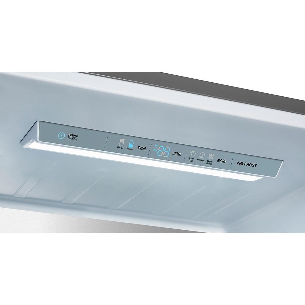 Geladeira Hisense Botton RB-52W Frost Free com Tecnologia Inverter, Portas Reversíveis e Painel Touch 397 L - Inox Look - 7