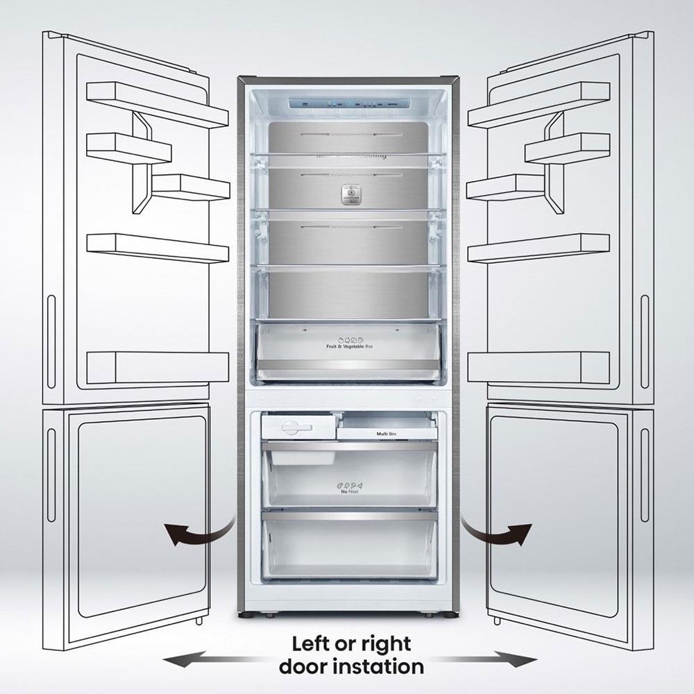 Geladeira Hisense Botton RB-52W Frost Free com Tecnologia Inverter, Portas Reversíveis e Painel Touch 397 L - Inox Look - 9