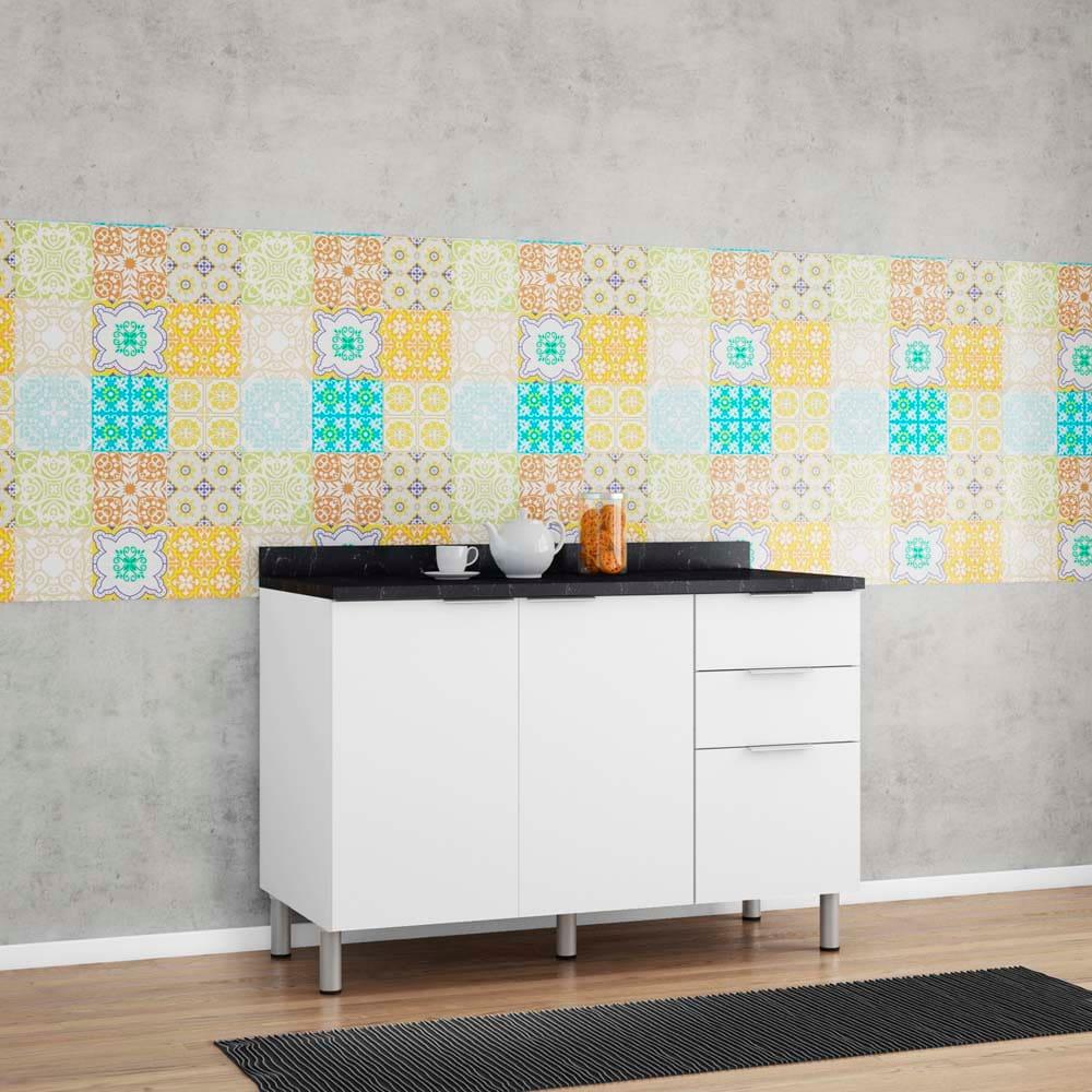 Cozinha Completa Bartira Rubi com 7 Portas e 5 Gavetas - 280cm de largura - 6