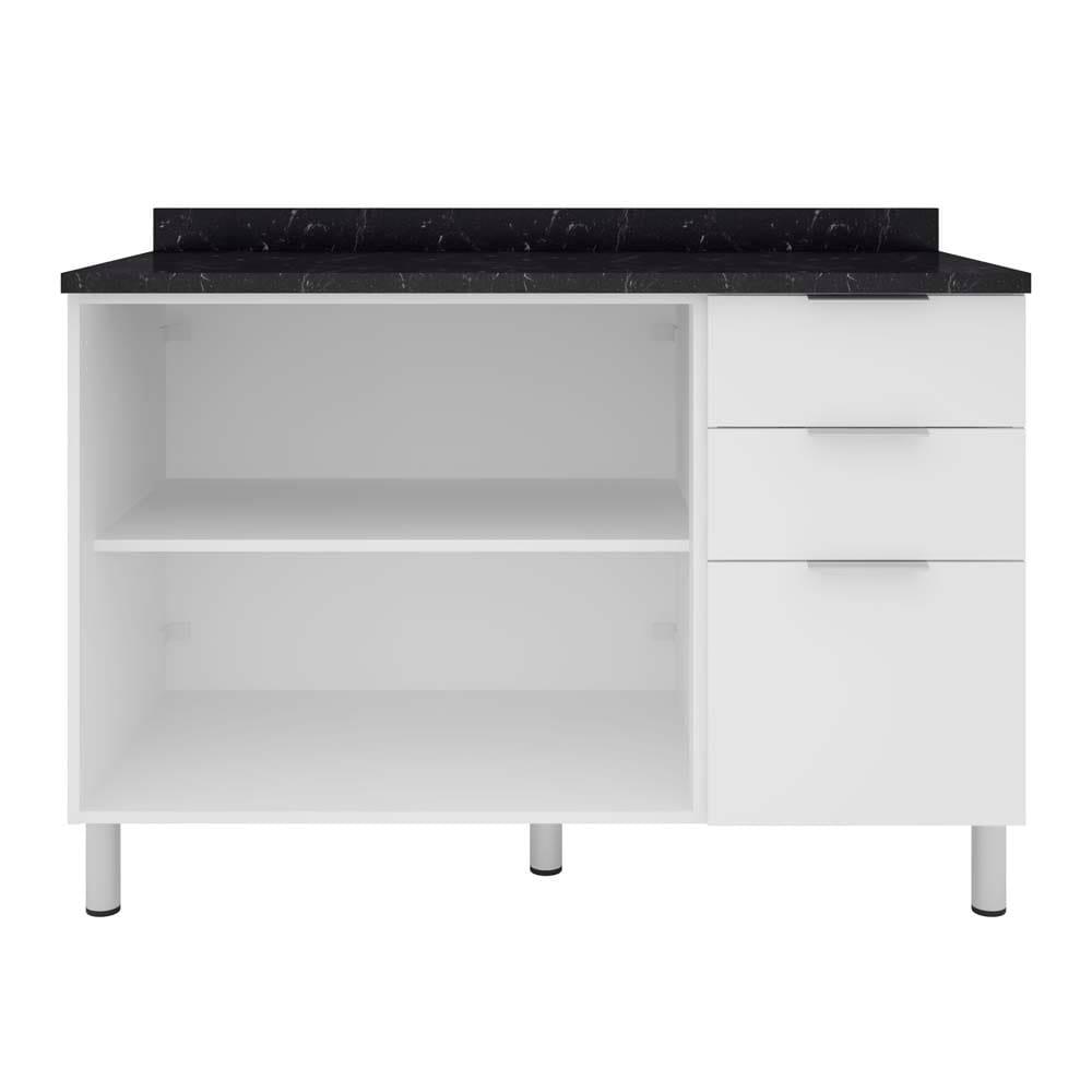 Cozinha Completa Bartira Rubi com 7 Portas e 5 Gavetas - 280cm de largura - 7