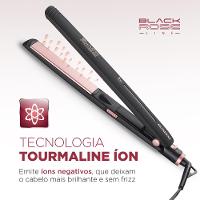 Chapinha | Prancha Mondial P-27 com Chapas de Cerâmica 220°C com Emissão de Íons Black Rose - Bivolt - 3