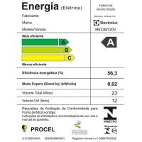Micro-ondas Electrolux Efficient ME23B Função Manter Aquecido Desidratar Branco 23L - 8