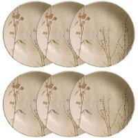 Conjunto com 6 Pratos Fundos Porto Brasil Cyperus em Bio Stoneware 22,5cm – Cinza - 1
