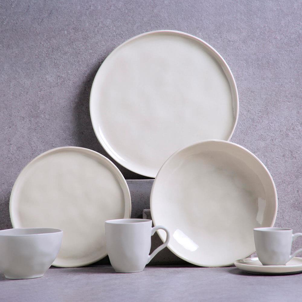 Conjunto com 6 Pratos Fundos Porto Brasil Clay em Bio Stoneware 22,5cm – Areia - 4