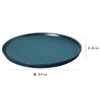 Conjunto com 6 Pratos Rasos Porto Brasil Neo Night Sky em Stoneware 27 cm – Azul - 5