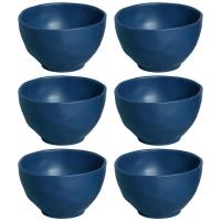 Conjunto de Bowls Porto Brasil Orgânico Boreal em Stoneware Azul 558 ml - 6 Peças - 1