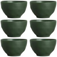 Conjunto de Bowls Porto Brasil Orgânico Leaf em Stoneware Verde 558 ml - 6 Peças - 1